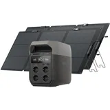 EcoFlow DELTA 3 Tragbare Powerstation mit 2 × 160 W Solarpanel, 1 024 kWh Solargenerator, Balkonkraftwerk, Schnelllade-Netzteil für Camping, Wohnmobile, netzunabhängiges Wohnen und Backup-Leistung