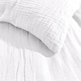 Traumschlaf Uni Delya Musselin weiss 135 x 200 cm + 80 x 80 cm