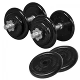 GORILLA SPORTS Kurzhantel Set 30kg - 10 Gewichten + 2 Kurzhanteln Ø 30mm, Rutschfest, Gerändelt, (Gewichten 4 x 1,25kg, 4 x 2,5kg, 2 x 5kg, 4 x Sternverschlüssen), 2er Set, Kurzhantelstangen, Hantelscheiben Set, Krafttraining, Gym