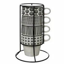 SECRET DE GOURMET Becher 0,26 l Schwarz 4 St.
