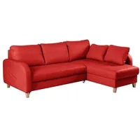 Ecksofa Compact Leder Rot