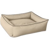 BedDog Hundebett MAX, Hundekissen mit abziehbaren waschbaren Bezug, Hundekorb, Hundesofa, für mitel-große Hunde, L, beige