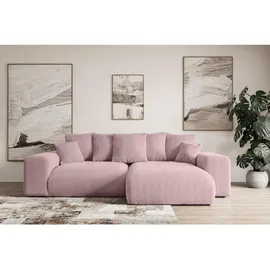 altdecor Ecksofa Cord 4-Sitzer Rosa