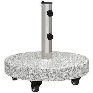 vidaXL Sonnenschirmständer Grau 45 x 45 x 45 cm Granit vidaXL