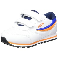 FILA Orbit Velcro TDL Sneaker, White-Nautical Blue, 25 EU - 25 EU