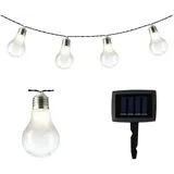 Lumineo LED Solar Lichterkette Glühbirnen Kunststoff 4,5 m Warmweiß