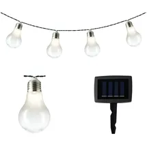 Lumineo LED Solar Lichterkette Glühbirnen Kunststoff 4,5 m Warmweiß