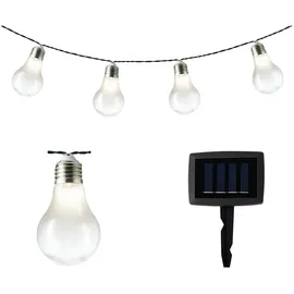 Lumineo LED Solar Lichterkette Glühbirnen Kunststoff 4,5 m Warmweiß