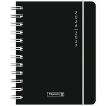 Baier & Schneider Schülerkalender 2026/2027 "Plain Black" A6, Kunststoff
