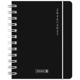 Baier & Schneider Schülerkalender 2026/2027 "Plain Black" A6, Kunststoff