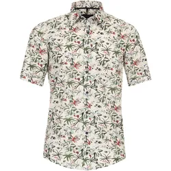 Kurzarmhemd CASAMODA "CASAMODA Freizeithemd Kurzarm Print", Herren, Gr. 6XL, Normalgrößen, grün, 100% Baumwolle, bedruckt, lässig geschnitten, Hemden