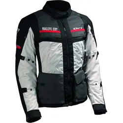 DIFI Sierra Nevada 3 Aerotex wasserdichte Damen Motorrad Textiljacke, schwarz-grau-rot, Größe 38