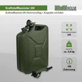 Trutzholm Metallkanister Hammerschlag Olivgrün 20 l