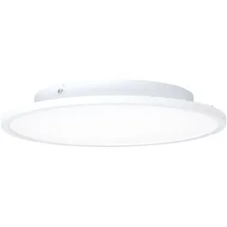 BRILLIANT Lampe Buffi LED Deckenaufbau-Paneel 35cm sand/weiß/kaltweiß   1x 24W LED integriert, 3120lm, 4000K   Flächiges Licht für gleichmäßige Raumausleuchtung   Schwebende Optik durch flachen Aufbau