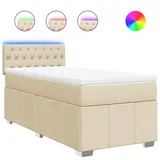 Maison Exclusive - Boxspringbett Mit Matratze Creme 90x190 Cm Sto