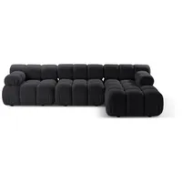 micadoni Ecksofa, Graphit, Textil, 4-Sitzer, L-Form, 282x155 cm, Hergestellt in Europa, Wohnzimmer, Sofas & Couches, Wohnlandschaften, Ecksofas