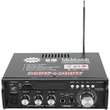 Mini Bluetooth HiFi Verstärker 12V/ 220V 300W Stereo Mini Audio Receiver Verstärker 2 Kanäle USB/SD/Bluetooth/MP3 Karteneingang für Hause Cafés bei Geschäftstreffen oder im Handel