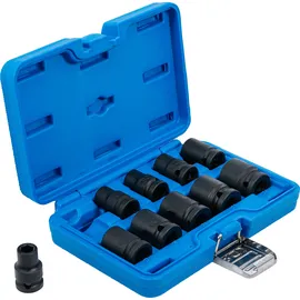 BGS Kraft-Steckschlüssel-Einsatz-Satz Sechskant Antrieb Innenvierkant 12,5 mm SW 10 - 24 mm 10-tlg.