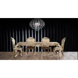 Xlmoebel Essgruppe Esszimmer Esstisch Stühle Holz Tisch Barock Tische Garnitur 5tlg., (5-tlg., Esstisch + 4x Stühle), Hergestellt in Europa goldfarben
