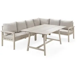 tierra outdoor gmbh Gartenlounge 2-teilig FUJI LOUNGE, Champagnerfarben - Olefin - Polywood