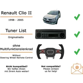 JUST SOUND best choice for caraudio Autoradio Einbaupaket Pioneer MVH-S320BT Renault Clio 2 mit Tuner List Radio | Bluetooth USB