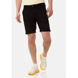 Cipo & Baxx "Shorts", Herren, Gr. 29, Normalgrößen, schwarz, 97% Baumwolle, 3% Elasthan, unifarben, regular fit knielang, Hosen Stoffhose, im unifarbenen Look