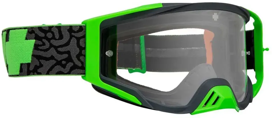 Spy Foundation Offroad-brille Mit Roll-off-system - Maze Green - HD Clear AFP