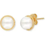 Engelsrufer Paar Ohrstecker Engelsrufer Damen-Ohrstecker 925er Silber, Perle gelb|goldfarben