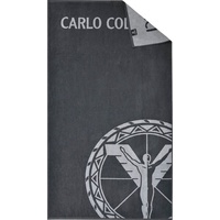 CARLO COLUCCI Strandtuch »Stefano«, (1 St.), mit auffälligem Carlo Colucci Logo und Schriftzug, silberfarben