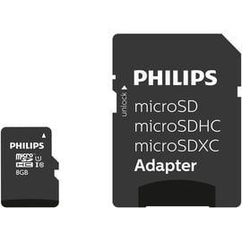 Philips microSDHC Ultra Speed 8GB Class 10 UHS-I + SD-Adapter