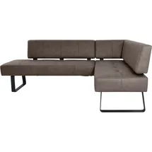 K+W Komfort & Wohnen Eckbank K+W KOMFORT & WOHNEN "Spider II", braun (coffee 78, schwarz), B:195cm H:88cm T:165cm, Sitzbänke, Eckbank, Sitzsteppung, bequem durch Sandwichbauweise, 2 Stellmaße