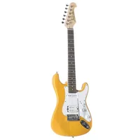 J & D ST-MINI BB E-Gitarre, 3/4 elektrische Gitarre für Anfänger mit Single Coil und Humbucker Tonabnehmer, Electric Guitar in Gelb