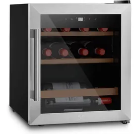 les petits champs Weinkühlschrank CAVC15 / 15 Flaschen / 4°C / Digitales Bedienfeld /4 Böden / Silber