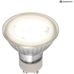 HEITRONIC LED Reflektorlampe GU10, 1 COB LED, 5W 2700K 400lm 38°, optische Linse HEI-16787