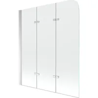 Mexen Felix Dreiflügelige Badewannenfaltwand 120 x 140 cm, transparent, Chrom - 890-120-003-01-00