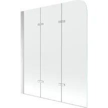 Mexen Felix Badewannenfaltwand 3-teilig 120 x 140 cm, transparent, chrom - 890-120-003-01-00