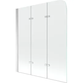 Mexen Felix Badewannenfaltwand 3-teilig 120 x 140 cm, transparent, chrom - 890-120-003-01-00