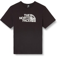 The North Face NF0A87NXJK3 M S/S Woodcut Dome Tee T-Shirt - Schwarz,Weiß - S