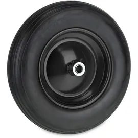 Relaxdays Schubkarrenrad 3.50-8, Vollgummireifen mit Stahlfelge, pannensicher, bis 100 kg, Ersatzrad Schubkarre, schwarz