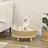 PawHut Hundecouch erhöhtes Haustierbett rund 48 x 48 x 24,5 cm beige