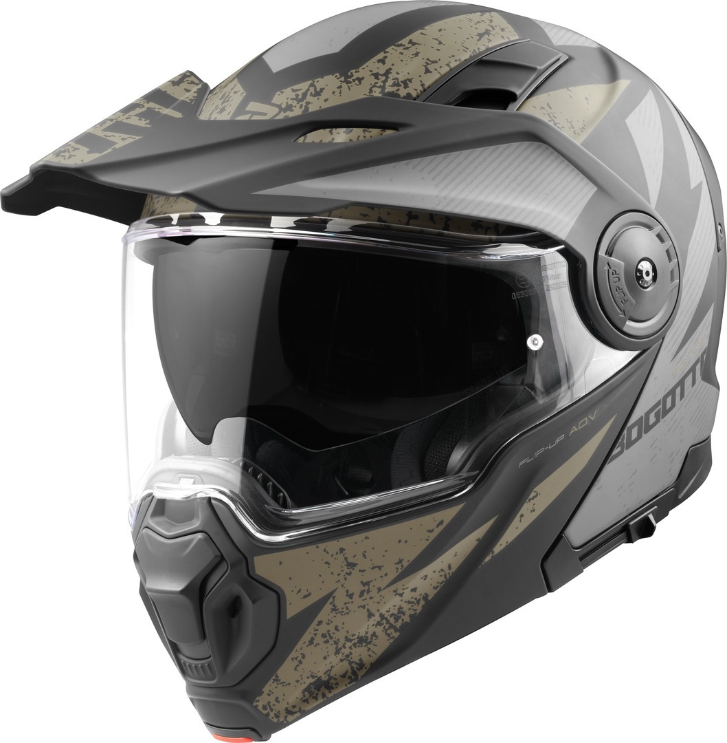 Bogotto FG-102 Safari Glasvezel opklapbare helm, M Voorman