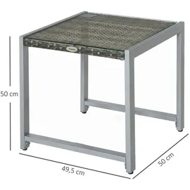 Outsunny Gartentisch 50 x 50 x 50 cm Grau