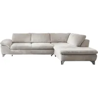 Ecksofa DIE PLANBAR "MP-IN14007 L-Form" Sofas Gr. B/H/T: 306cm x 84cm x 197cm, Cord, Recamiere rechts, ohne Bettfunktion - ohne Kopfstütze, beige (ecru) wahlweise mit Bettfunktion und verstellbaren Kopfstützen, in Cord