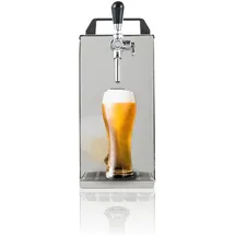 ich-zapfe Zapfanlage, Bierzapfanlage PYGMY 25/K mit Membranpumpe, 1-leitig Trockenkühlgerät aus Edelstahl, 35 Liter/h, Green Line