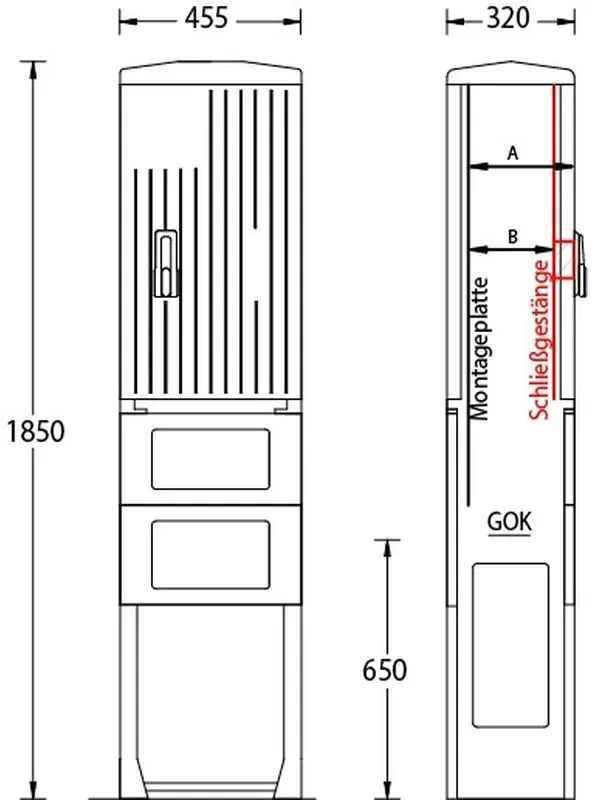 uesa Leersäule IP44 A060-M-1850