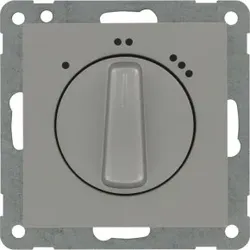 Kopp 619947082 ATHENIS - 3-Stufen-Drehschalter, Farbe: stahl