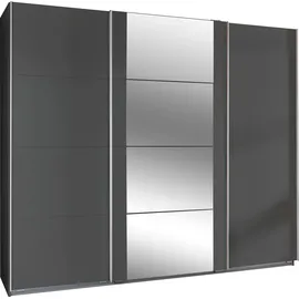 WIMEX Schwebetürenschrank WIMEX "Bern Schiebetürenschrank TOPSELLER", grau (graphit, alu), B:270cm H:210cm T:64cm, Spanplatte, Schränke, Schwebetürenschrank, Schrank mit zusätzlicher Innenausstattung, Garderobe