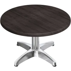 WBC | Jamaika Loungetisch | Ø:H 60 x 40 cm | Wenge / Aluminium | Zusatzgewicht