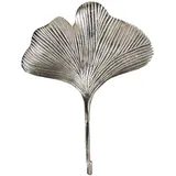 Riess-Ambiente Kleiderhaken 3er Set GINKGO - 30cm silber handmade Metall