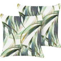 Beliani Calderina 45 x 45 cm Grün, Weiß